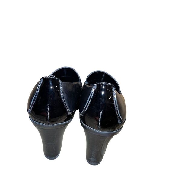 Liz Claiborne flex black leather square toe Keegan pumps size 8.5 - Picture 4 of 11